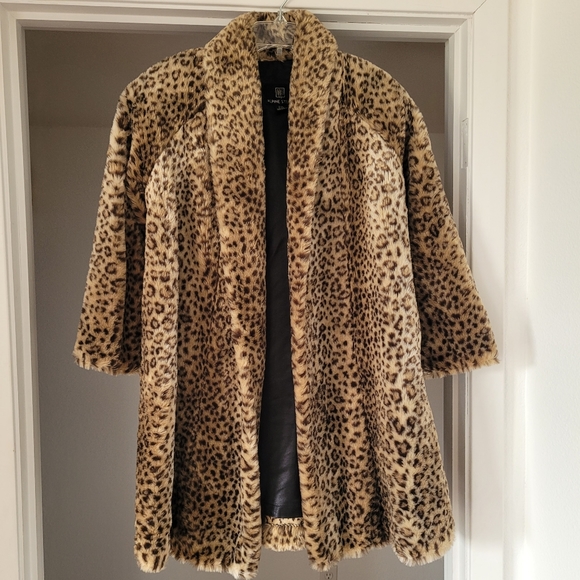 Alpine Studio Jackets & Blazers - Vintage Alpine Studio Leopard Print Swing Coat Faux Fur S, M